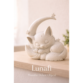 Lunafi Masalsı Kedi Dekor Objesi