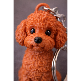 Sevimli Toy Poodle Köpek Anahtarlık – 3D Baskı