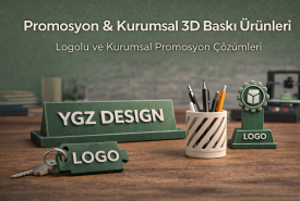 Logolu ve Kurumsal 3D Baskı Promosyon Ürünleri